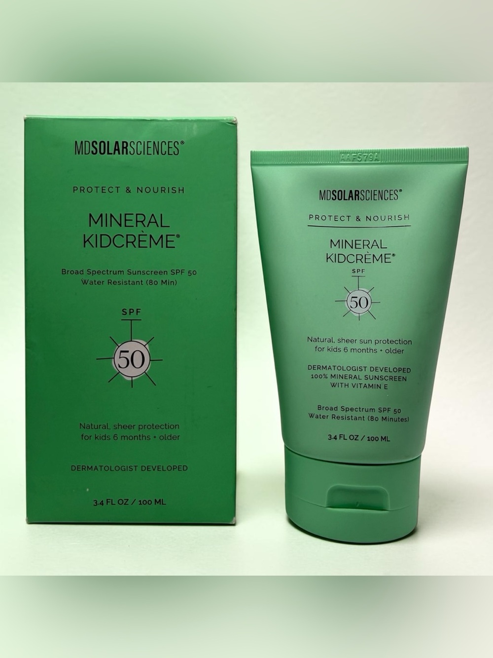 MDSolarSciences Mineral KidCreme SPF 50 Sunscreen 3.4oz Fragrance-Free EXP: 6/28